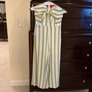 Amanda Uprichard Multicolor Striped Jumpsuit